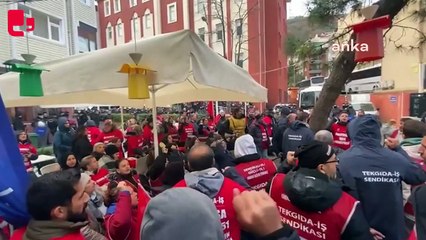 Polonez işçilerine polis engeli