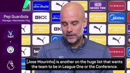 "It was a joke" - Guardiola seeks to take heat out of Mourinho row