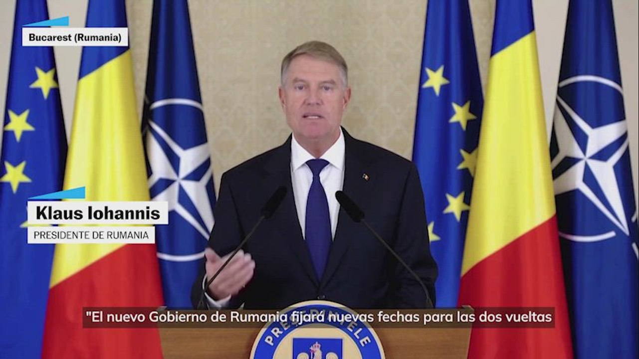 Presidente Iohannis de Rumania: "El nuevo gobierno fijará nuevas fechas para las elecciones presidenciales"