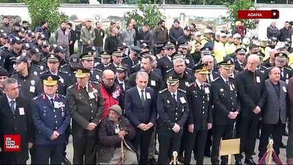 Adana'da şehit olan polis memuru Mustafa Akgül son yolculuğuna uğurlandı