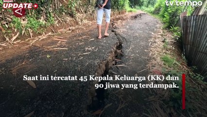 Rumah Warga Rusak Akibat Pergerakan Tanah di Kampung Cihonje Sukabumi
