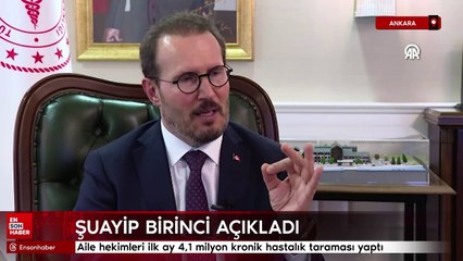 Şuayıp Birinci: Aile hekimleri ilk ay 4,1 milyon kronik hastalık taraması yaptı