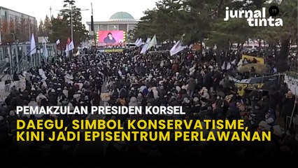 Protes Menuntut Pemakzulan Presiden Korea Selatan Yoon Suk Yeol di Daegu
