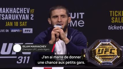 UFC 311 - Makhachev répond à Topuria : "J'en ai marre de donner une chance aux petits"