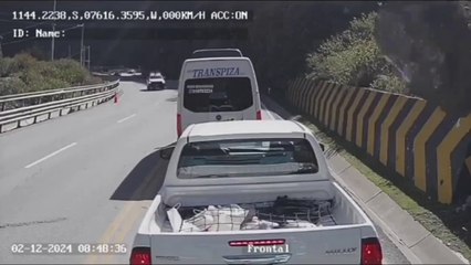 Boulder Crushes Car in Peru