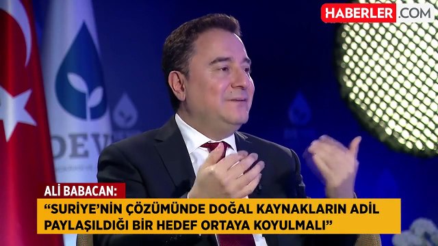 Ali Babacan: Türkiye'nin Suriye konusunda 2 seçeneği var, umarım hükümet yanlış yola sapmaz