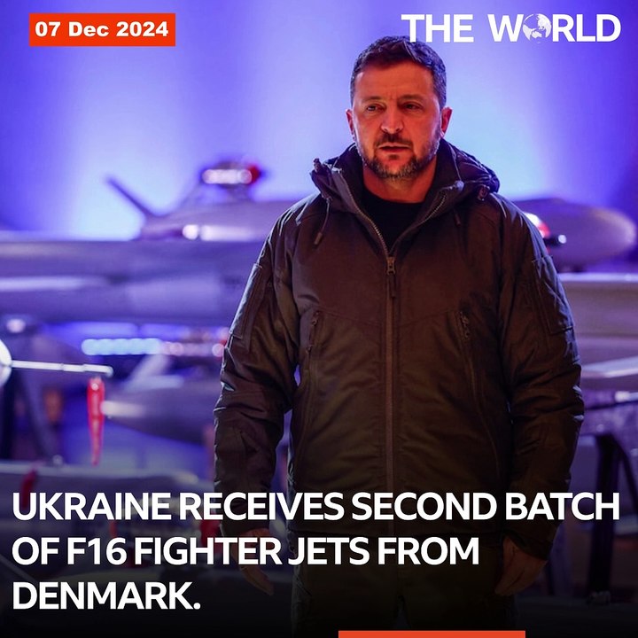 Ukraine Receives Second Batch of F16 Fighter Jets from Denmark.