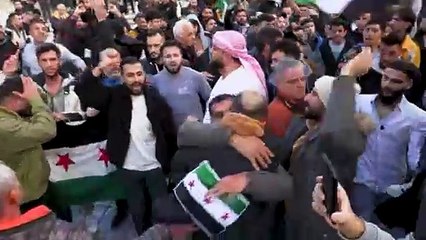 سوريون يحتفلون في مدن عدة حول العالم بسقوط الأسد