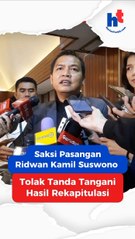 Saksi Pasangan Ridwan Kamil Suswono Tolak Tanda Tangani Hasil Rekapitulasi
