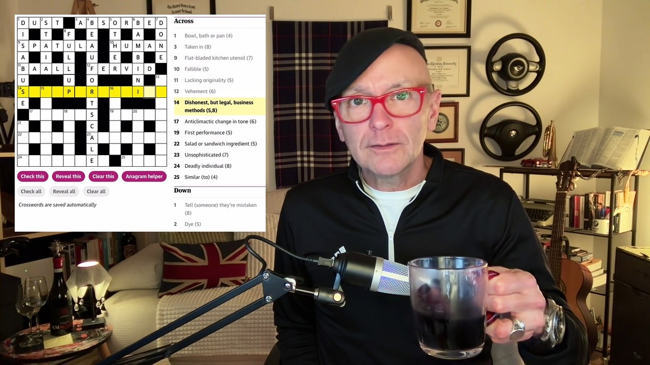 Yank 🇺🇸 Solving the Guardian 🇬🇧 Saturday Quick Crossword! The Yank Got Slapped Today! OUCH!!! 😂So Come in, Take a Sip, & Wine Down! Let's Solve This Together! 🍷