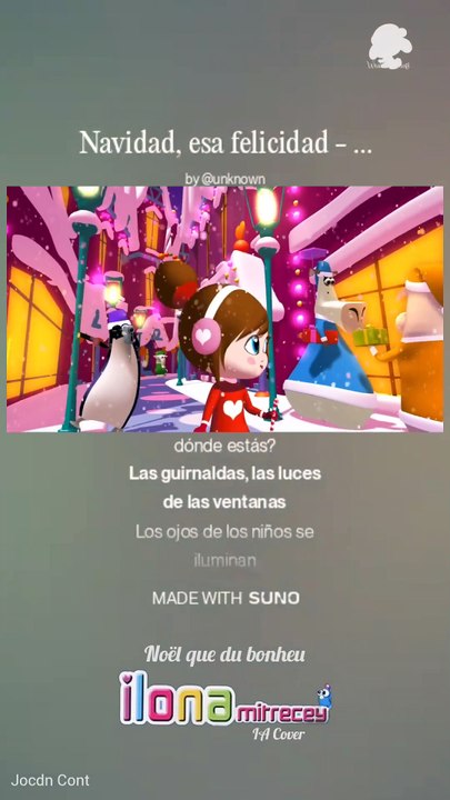 Noël que du bonheur "Ilona Mitrecey" Navidad, es felicidad - IA Interpretación Cover