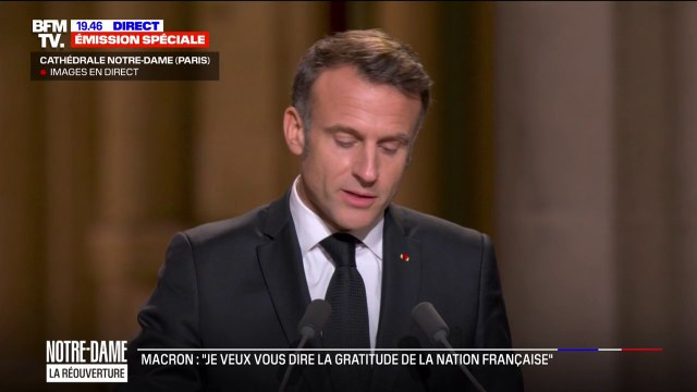 Réouverture de Notre-Dame: Emmanuel Macron salue la bravoure des sapeurs-pompiers