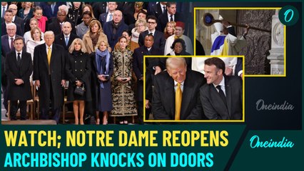 Full Video of Notre-Dame Re-Opening After 5 Years - Archbishop Knocks on Doors Following 2019 Fire