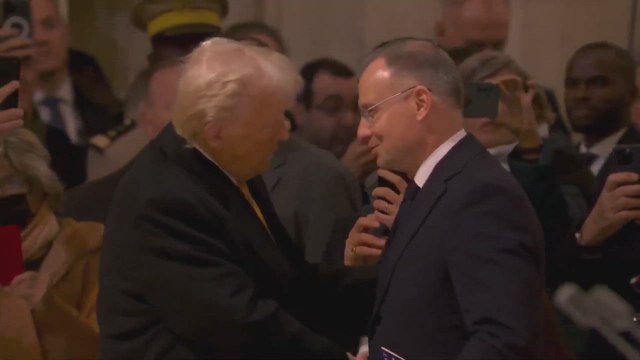 Donald Trump receives warm welcome from world leaders at Notre Dame Cathedral reopening