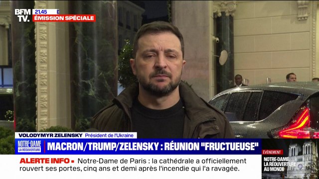 Après sa rencontre avec Donald Trump et Emmanuel Macron, Volodymyr Zelensky salue une très bonne réunion