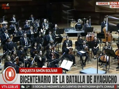 Sinfónica Simón Bolívar realiza concierto en homenaje al Bicentenario de la Batalla de Ayacucho