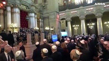 Il presidente Mattarella al Tempio Maggiore di Roma