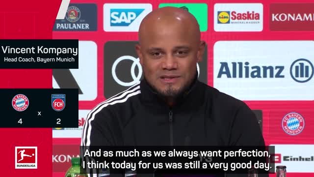 Kompany hails 'positive day' after Bayern beat Heidenheim