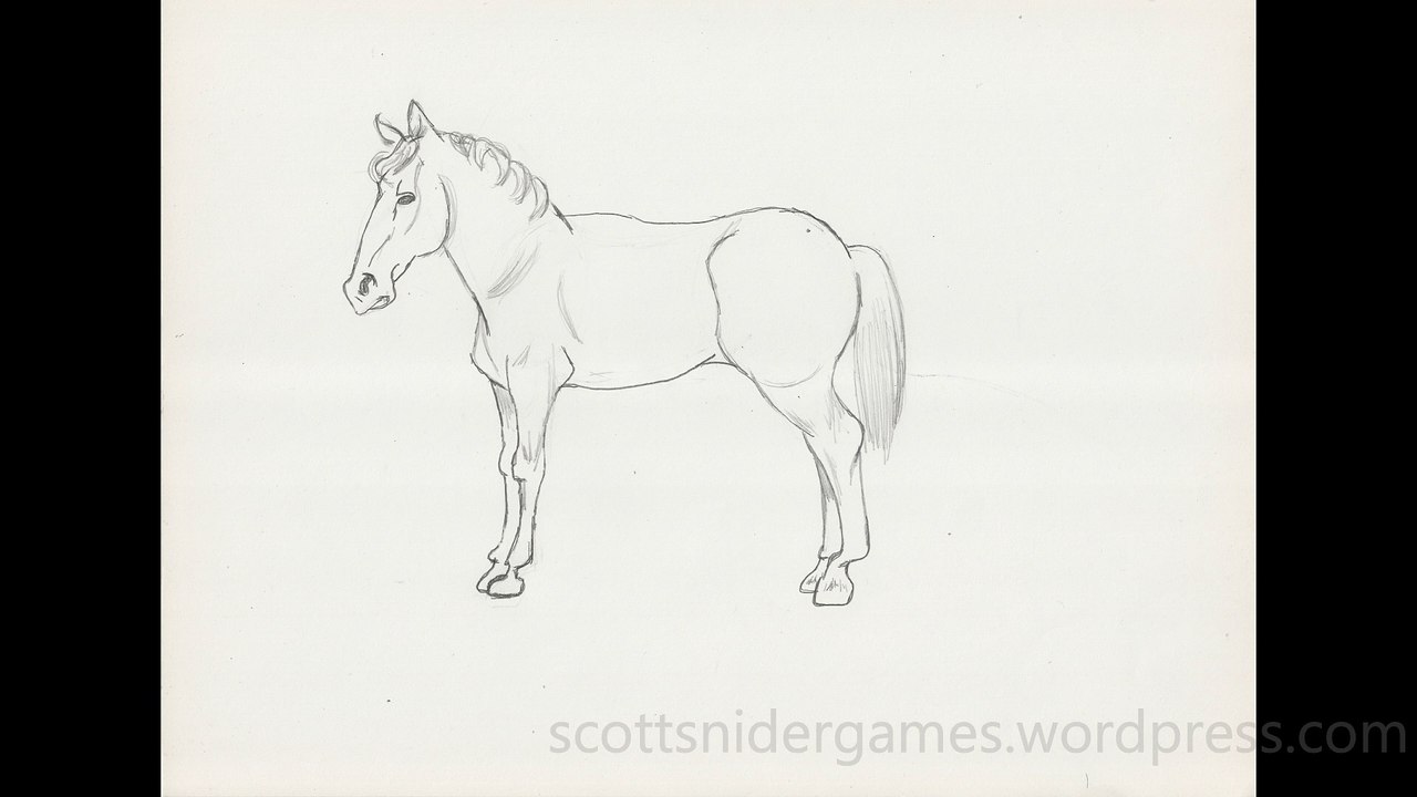 Horse Pencil Sketch Video #1 (12-07-2024)