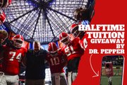 Dr. Pepper tuition giveaway in the Texas vs Georgia