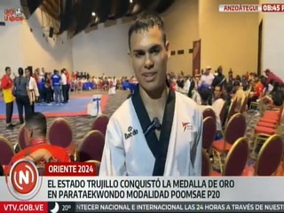Trujillano Guntis Kisis obtiene medalla de oro en los Juegos Deportivos Paranacionales Oriente 2024
