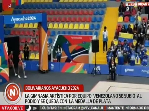 Venezuela obtiene medalla de plata en gimnasia artística en los Juegos Bolivarianos Ayacucho 2024