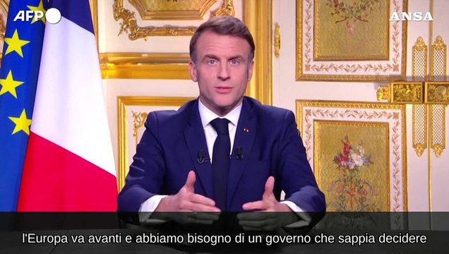Macron: Restero' fino a fine mandato. A giorni nuovo premier