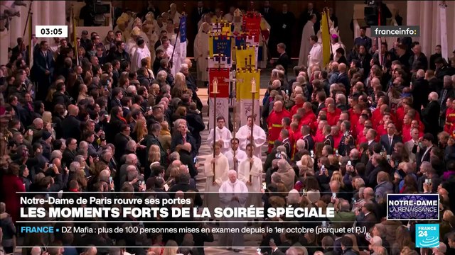 Réouverture de Notre-Dame : Revoir en 140 secondes les moments les plus forts de la cérémonie de réouverture en présence d'Emmanuel Macron, Donald Trump et de milliers d'invités
