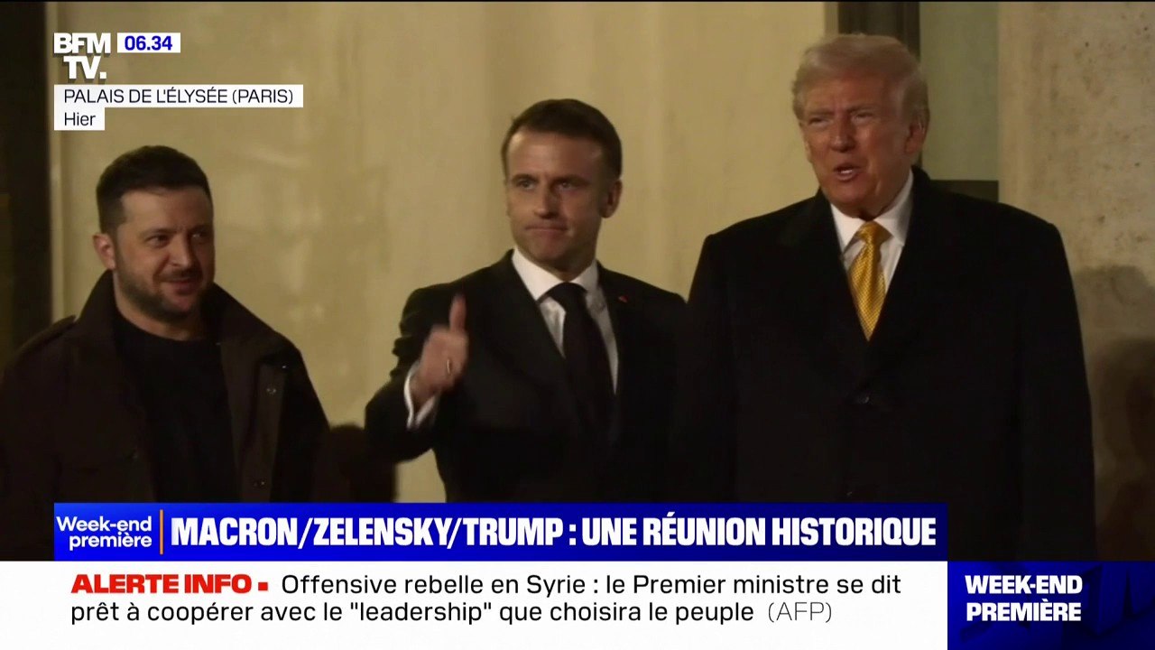 En marge de la réouverture de Notre-Dame, une réunion historique entre Volodymyr Zelensky, Donald Trump et Emmanuel Macron