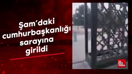 Esed rejiminin devrilmesi sonrası Şam'daki cumhurbaşkanlığı sarayına girildi