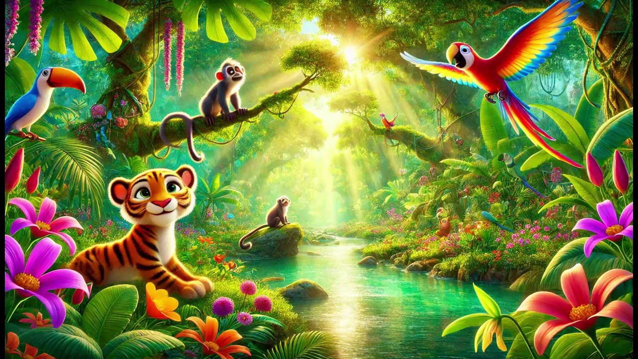 story for kids in urdu | rabbit and bear cartoon | poem for kids | Kidz Quest Adventure