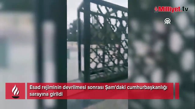 Esad rejiminin devrilmesi sonrası Şam'daki cumhurbaşkanlığı sarayına girildi