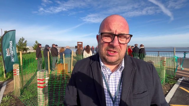 Sea defences opening on Eastern Road in Portsmouth