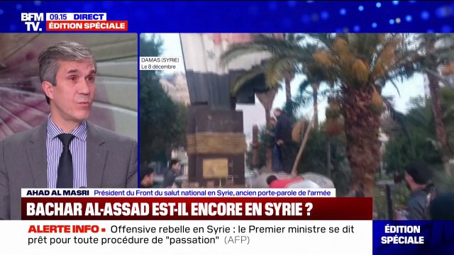 C'est un jour historique : le président du Front de salut national en Syrie, en exil en France, réagit à la prise de Damas par les rebelles