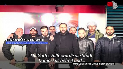 Syrien: Kämpfer erklären in Fernsehansprache Sturz von "Tyrann" Assad