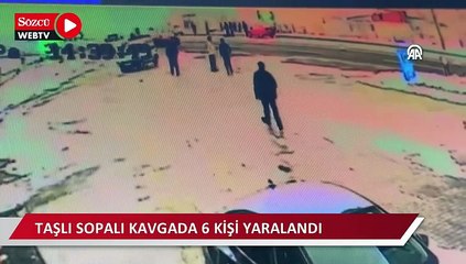 Taşlı sopalı kavgada 6 kişi yaralandı