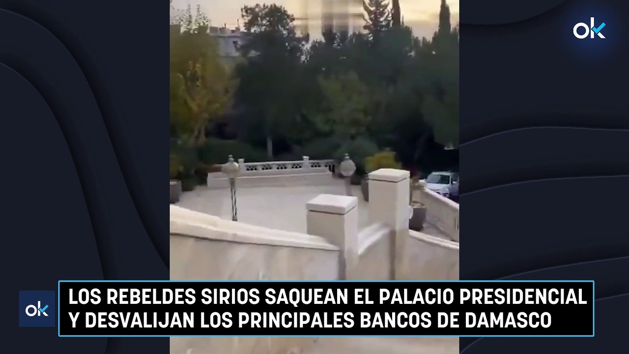 Los rebeldes sirios saquean el palacio presidencial y desvalijan los principales bancos de Damasco