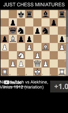 Nimzowitsch defeats Alekhine with the Boden's checkmate