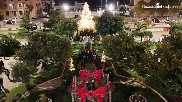 L'accensione degli alberti di Natale a Messina