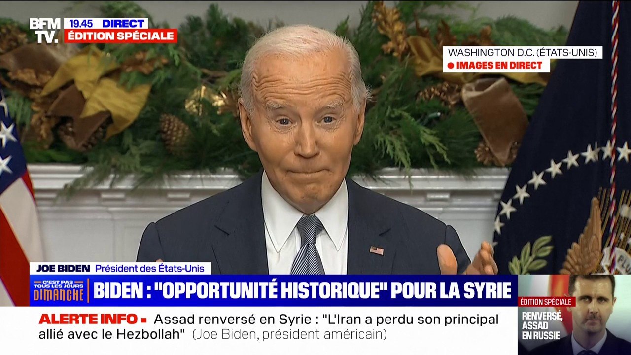 Bachar al-Assad renversé: Joe Biden appelle à former un nouveau gouvernement qui "représente tous les Syriens"