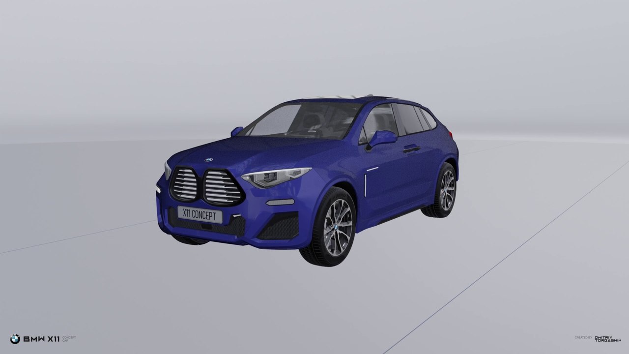 BMW X11 CONCEPT CAR NEW PRESENTATION - COBALT OCEAN