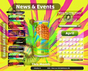 News and Events Page of Care More Smoothies