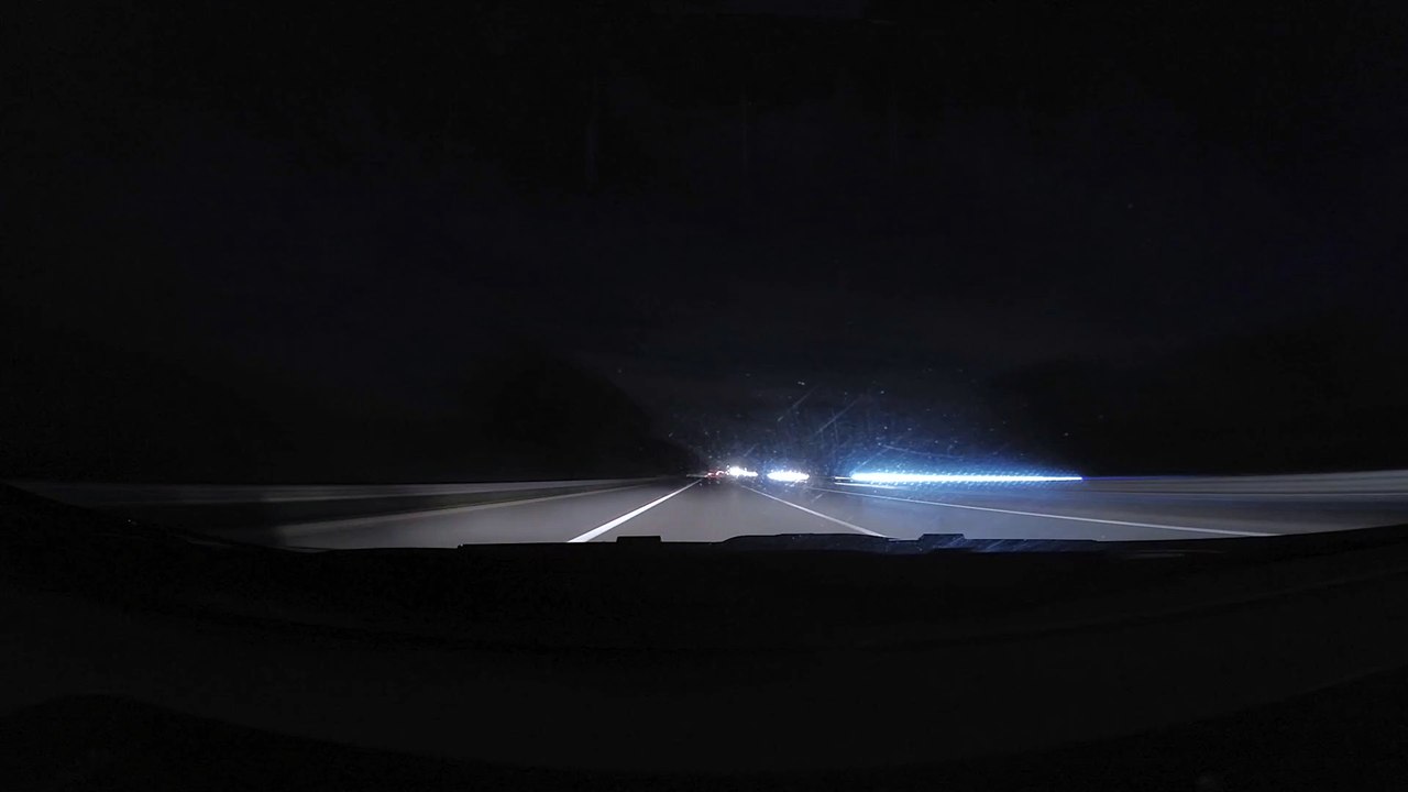 Night Driving at Time-Lapse Mode