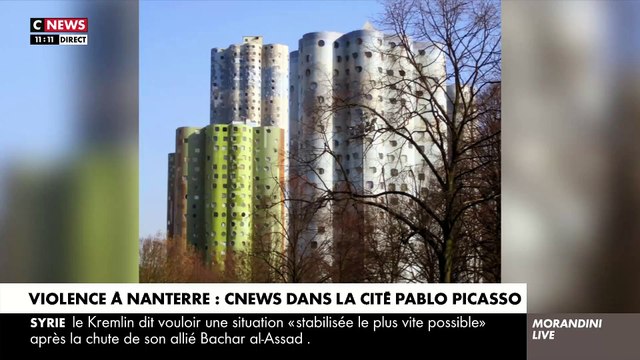 Le journaliste de CNews qui a réalisé un reportage dans la cité Pablo Picasso à Nanterre témoigne dans Morandini Live : J’ai été obligé d’avoir une escorte policière pour pouvoir quitter la cité en sécurité - VIDEO