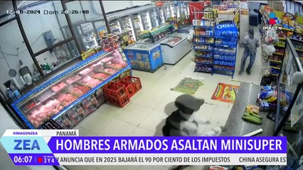 Hombres armados asaltan minisúper en Panamá