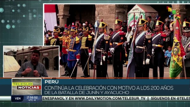 Continúa el bicentenario de la batalla de Ayacucho en Perú