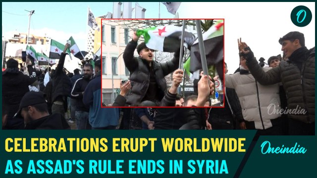 Syrians Distribute Sweets, Raise Anti-Assad Slogans: Watch Worldwide Celebrations of H.T.S Takeover