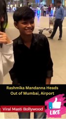 Rashmika Mandanna at the airport, posing with a little fan Viral Masti Bollywood