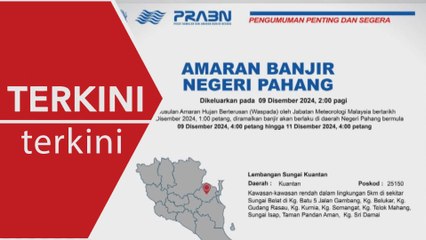 [TERKINI] Ramalan cuaca: Amaran kawasan rendah sekitar Sungai Belat berisiko banjir