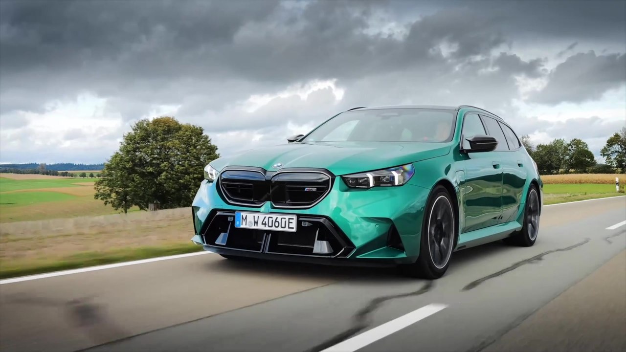The all-new BMW M5 Touring in Isle Of Man Green Driving Video